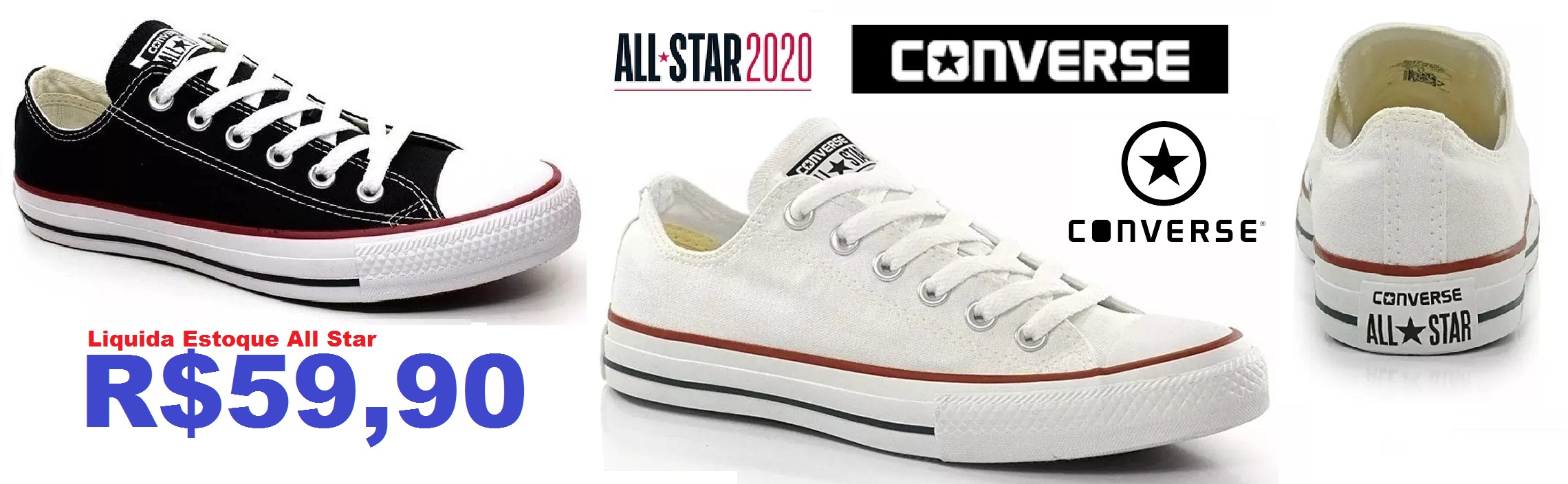 All star branco store barato